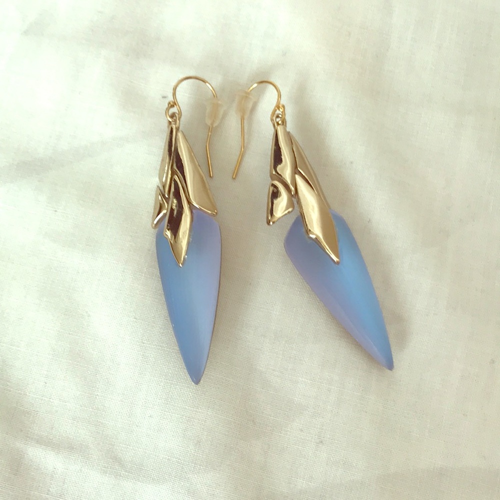 Gorgeous Alexis Bittar gold & lucite drop earrings